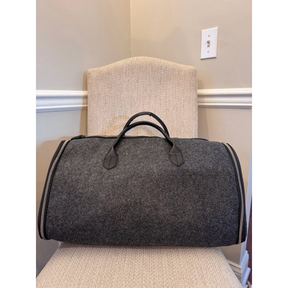 John Varvatos Duffle Suit Weekender Bag Convertible Garment Suit Carry On - Picture 5 of 14